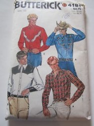 4181 MR WESTERN YOKE SHAPED SHIRT EMBRDRY OR NOT PATTERN 14 1/2